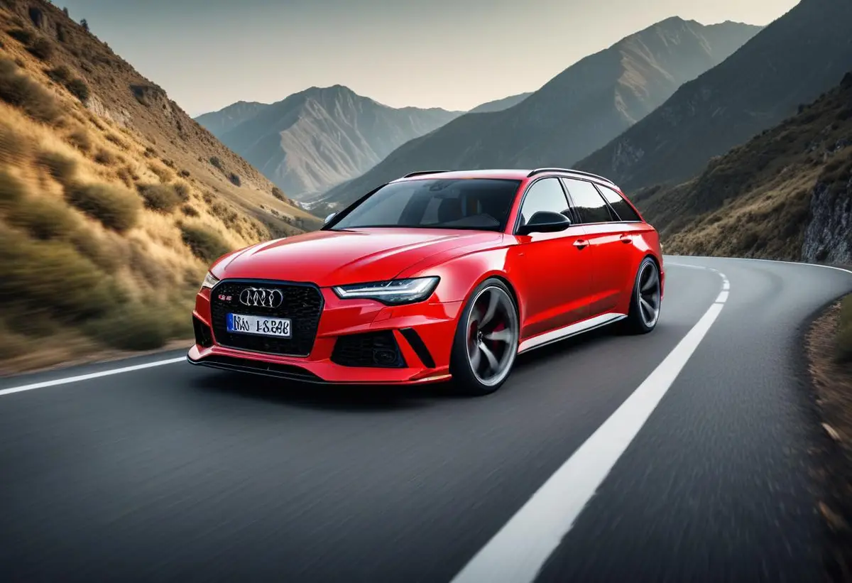 Audi RS6 GT sticker ut – kraft möter stil illustration