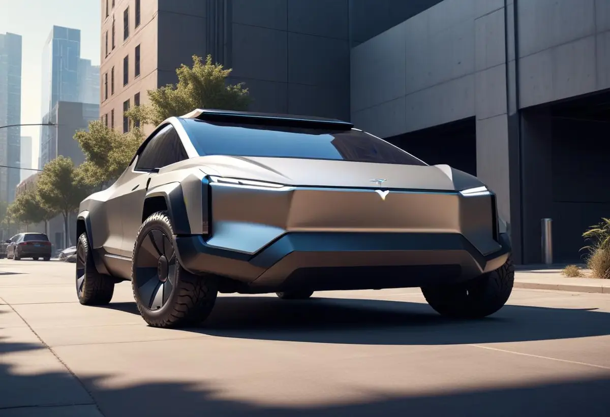 Cybertrucken från Tesla – Framtiden för elpickuper! illustration